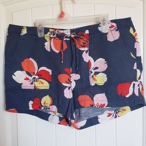 GAP linen floral print shorts